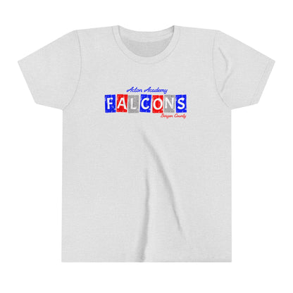 Acton Falcons Red Block Youth Short Sleeve Tee