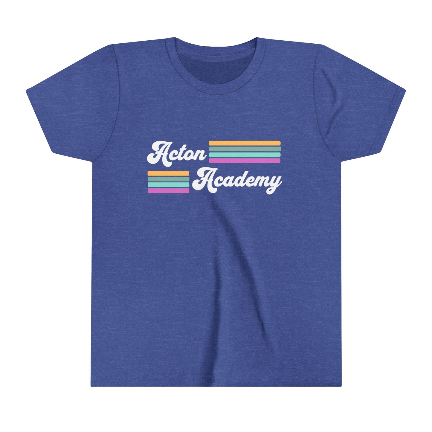 Acton Academy Purple Striped Youth Short Sleeve Tee