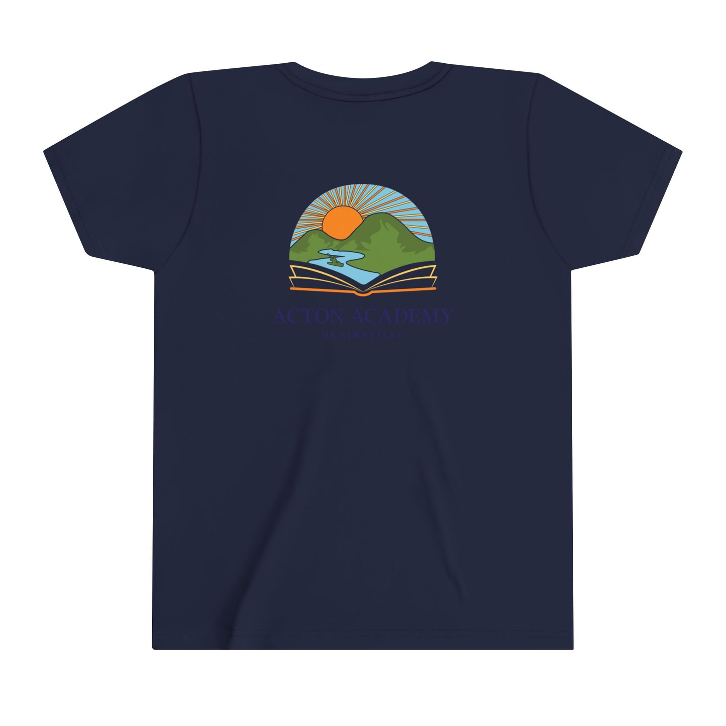 Be Curious with Blairsville logo Youth Short Sleeve Tee