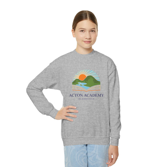 Youth Crewneck Sweatshirt with Acton Academy Blairsville