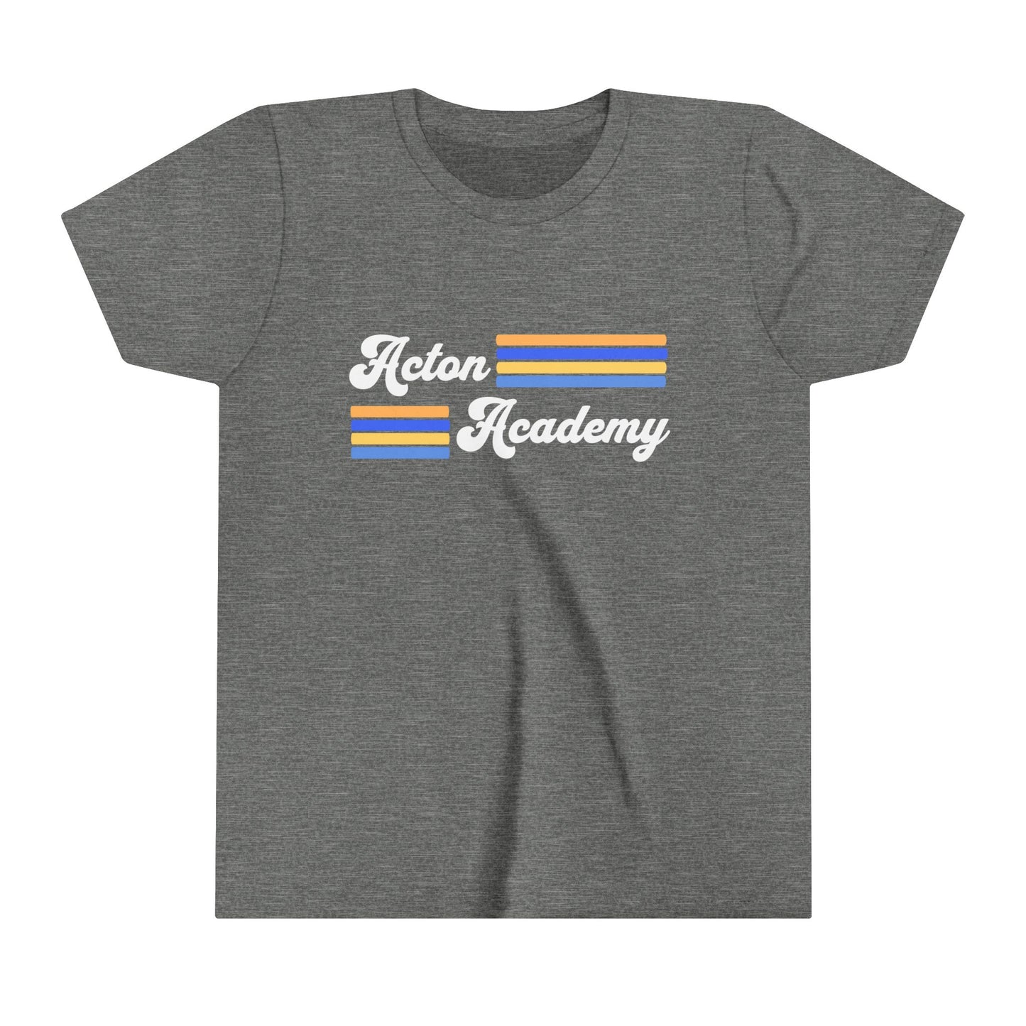 Acton Academy Blue Striped Youth Short Sleeve Tee