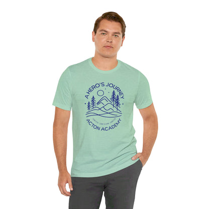 Hero's Journey Line Drawing with Madison West on back Unisex Jersey Short Sleeve Tee