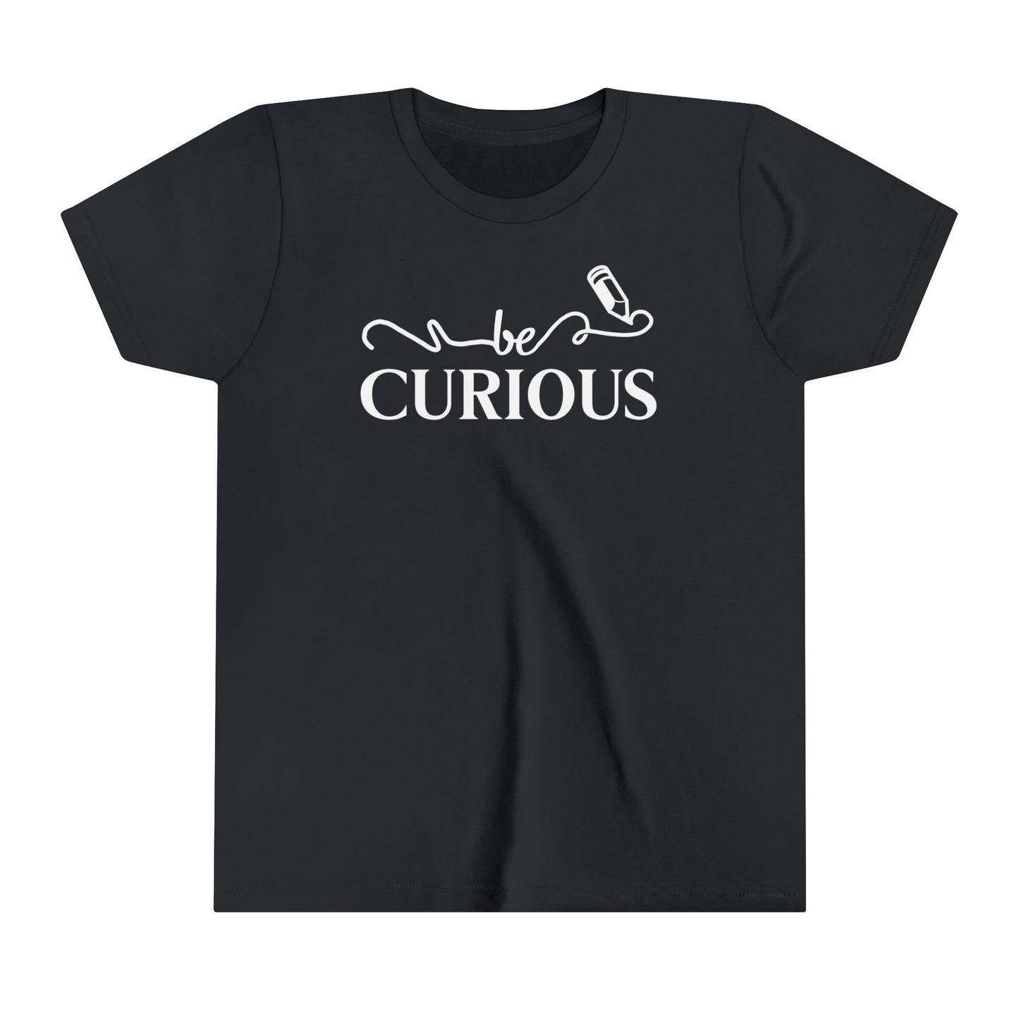 Be Curious with Acton Lakewood on back Youth Short Sleeve Tee