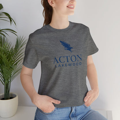 Acton Lakewood with blue logo Unisex Jersey Short Sleeve Tee