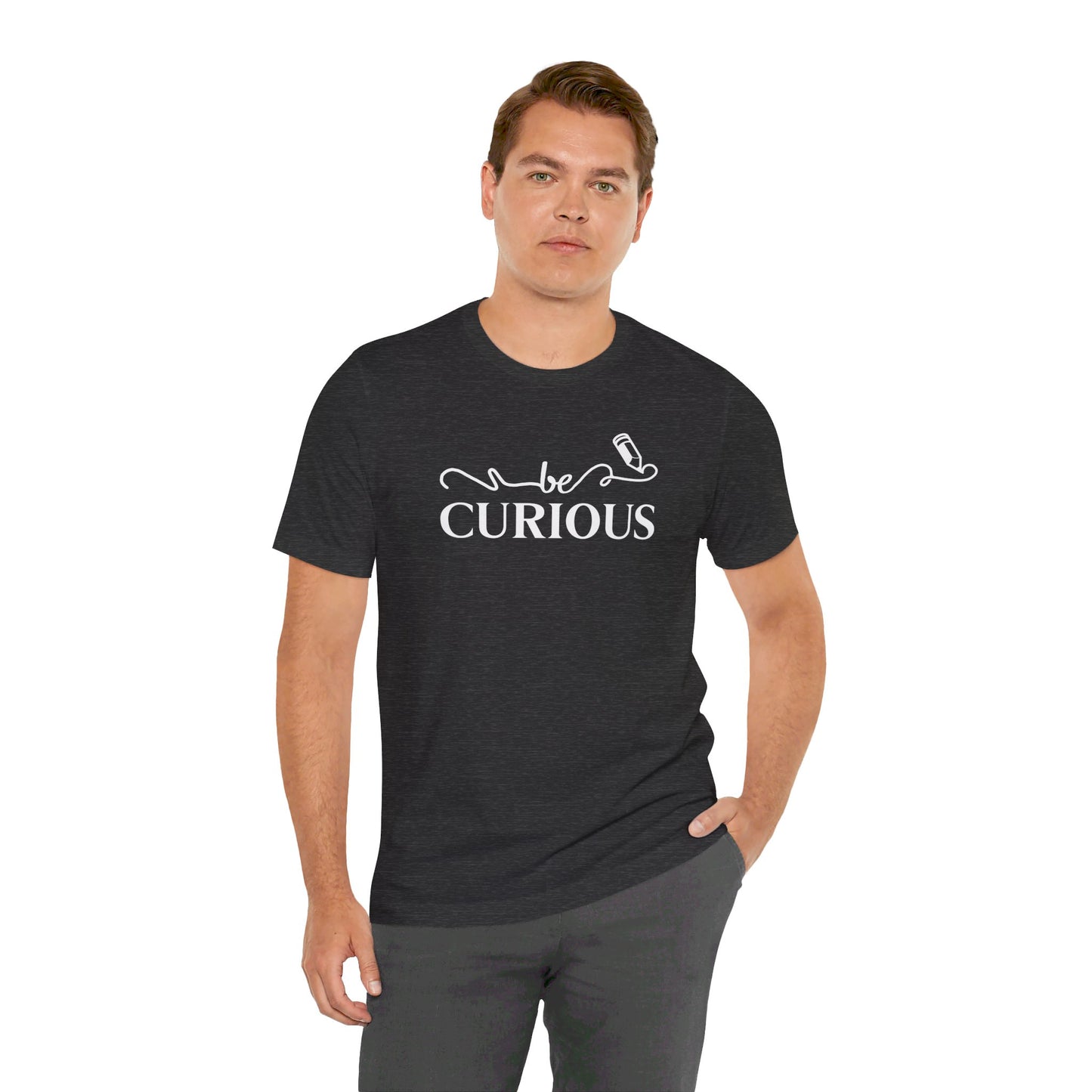 Be Curious with Blairsville logo Unisex Jersey Short Sleeve Tee