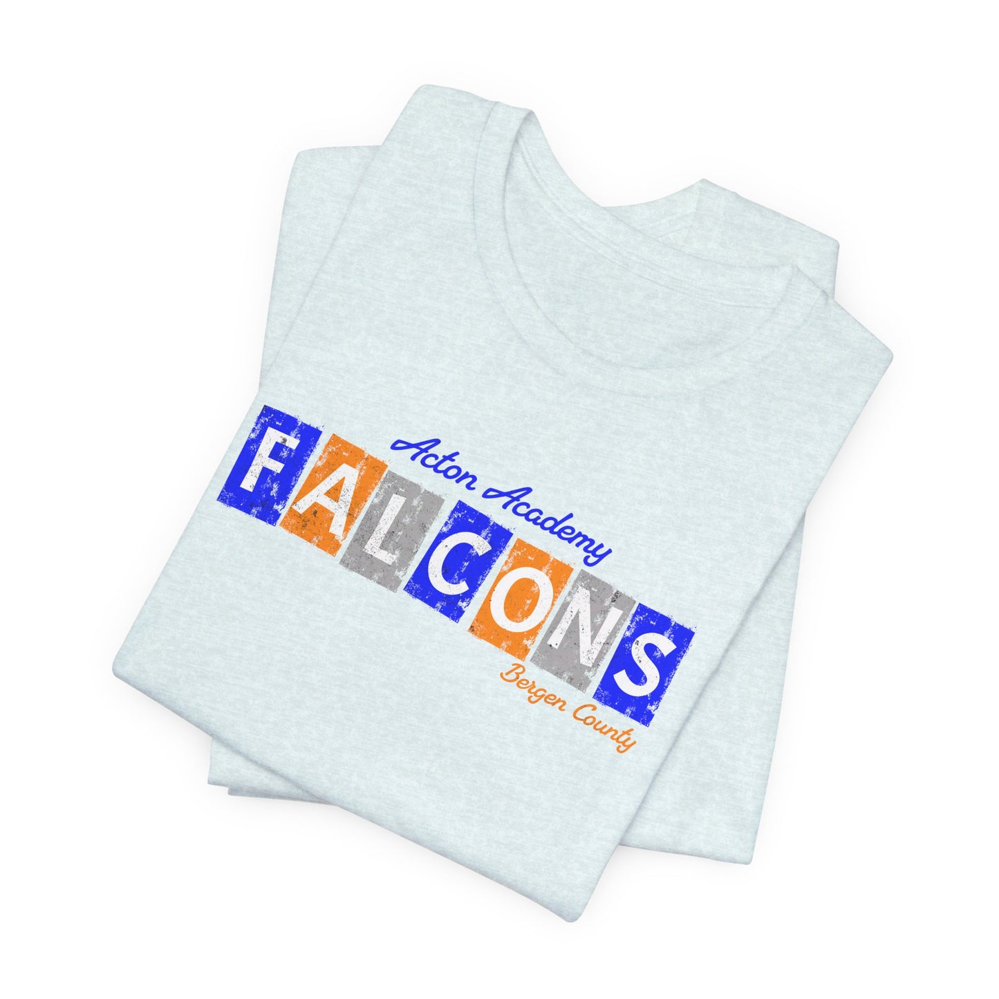 Acton Falcons Bergen Orange Block Unisex Jersey Short Sleeve Tee