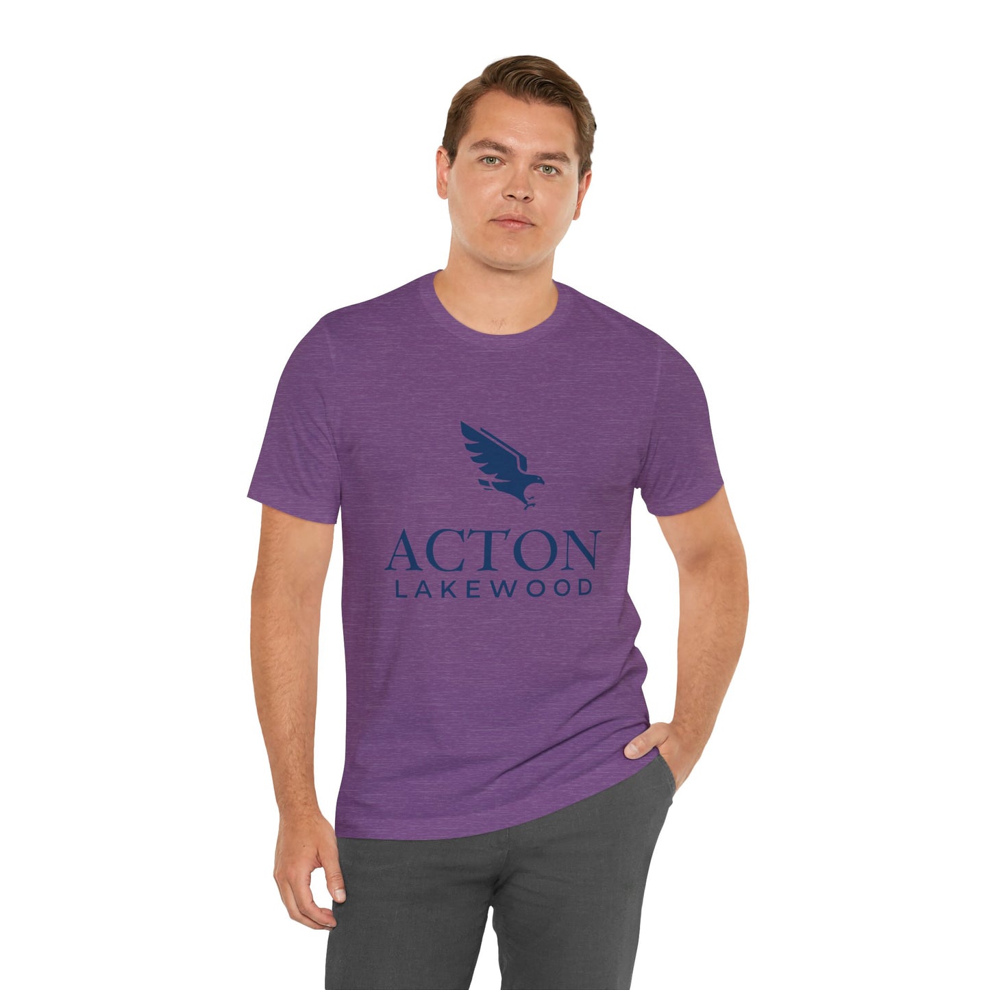 Acton Lakewood with blue logo Unisex Jersey Short Sleeve Tee