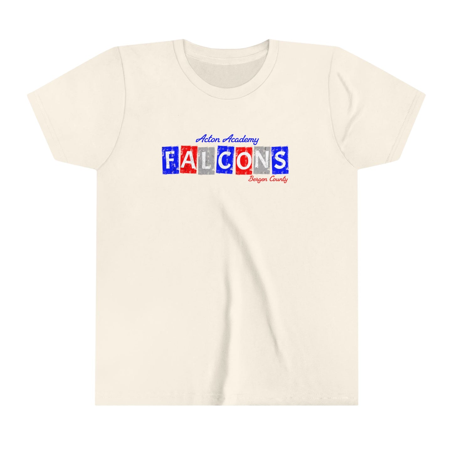 Acton Falcons Red Block Youth Short Sleeve Tee