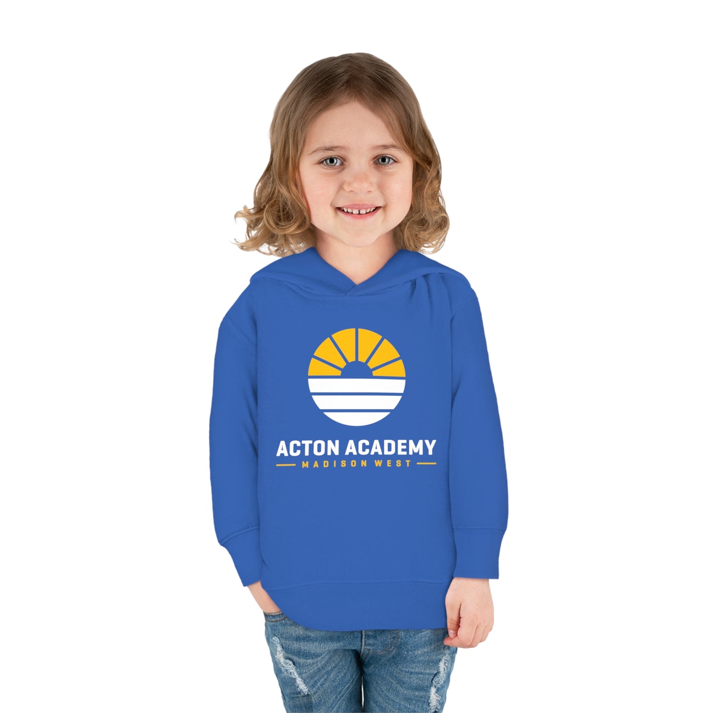 Acton Academy Madison West White Toddler Pullover Fleece Hoodie