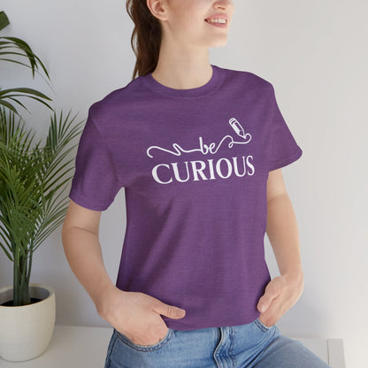 Be Curious with Acton Lakewood on back Unisex Jersey Short Sleeve Tee