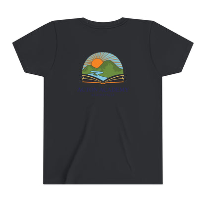 Be Curious with Blairsville logo Youth Short Sleeve Tee