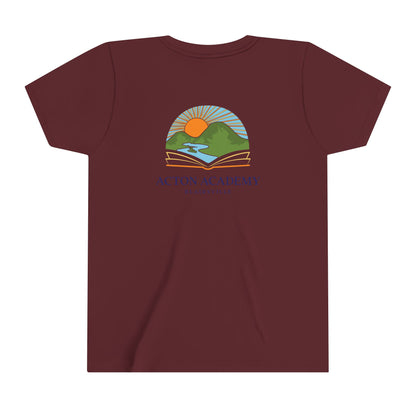 Be Curious with Blairsville logo Youth Short Sleeve Tee