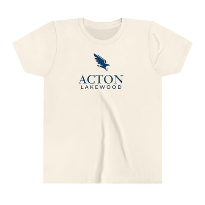 Acton Lakewood with blue logo Youth Short Sleeve Tee