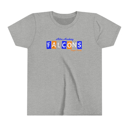 Acton Falcons Block Orange Youth Short Sleeve Tee