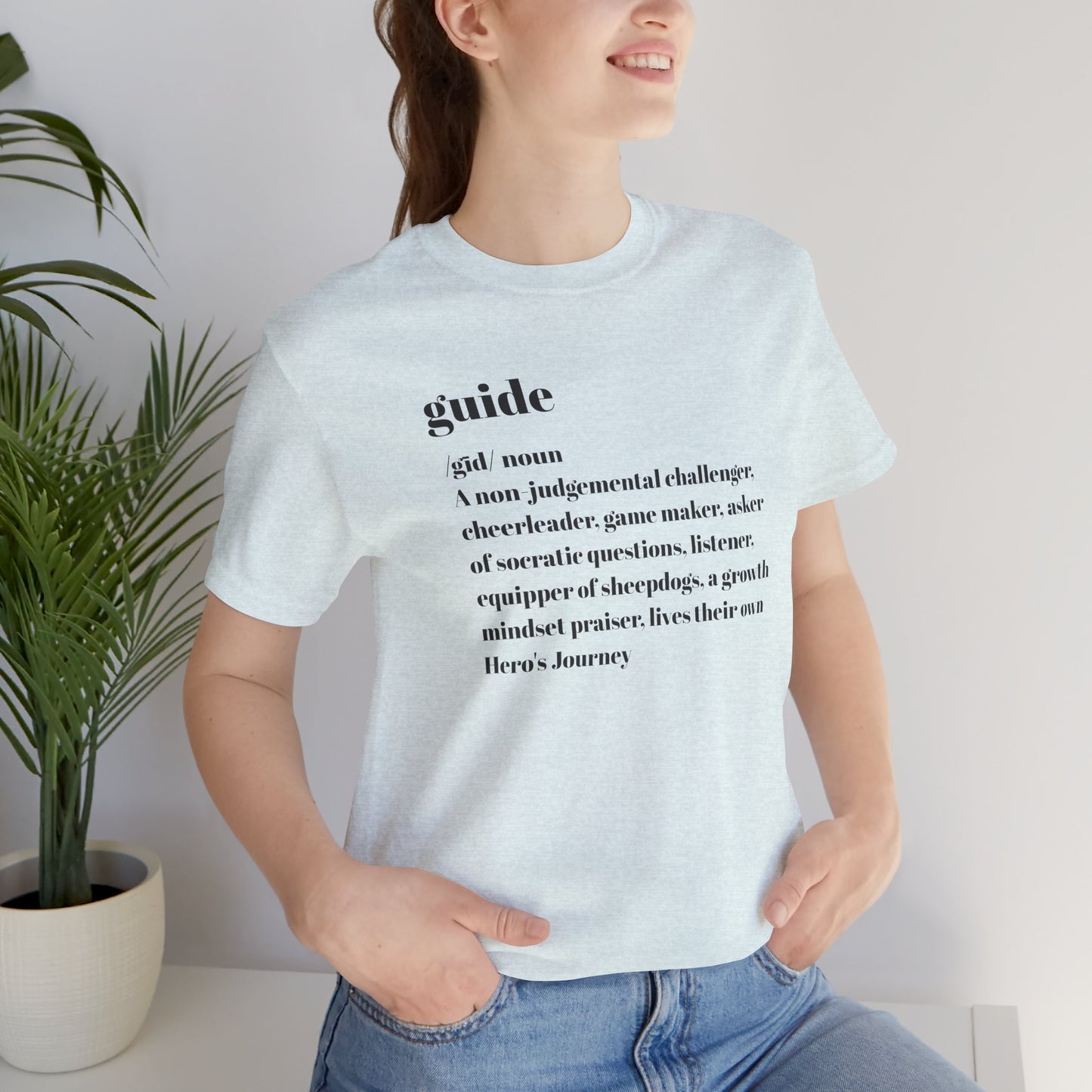 Guide definition with Falls Church on back Jersey Short Sleeve Tee