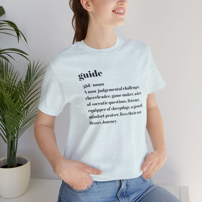 Guide definition with Falls Church on back Jersey Short Sleeve Tee