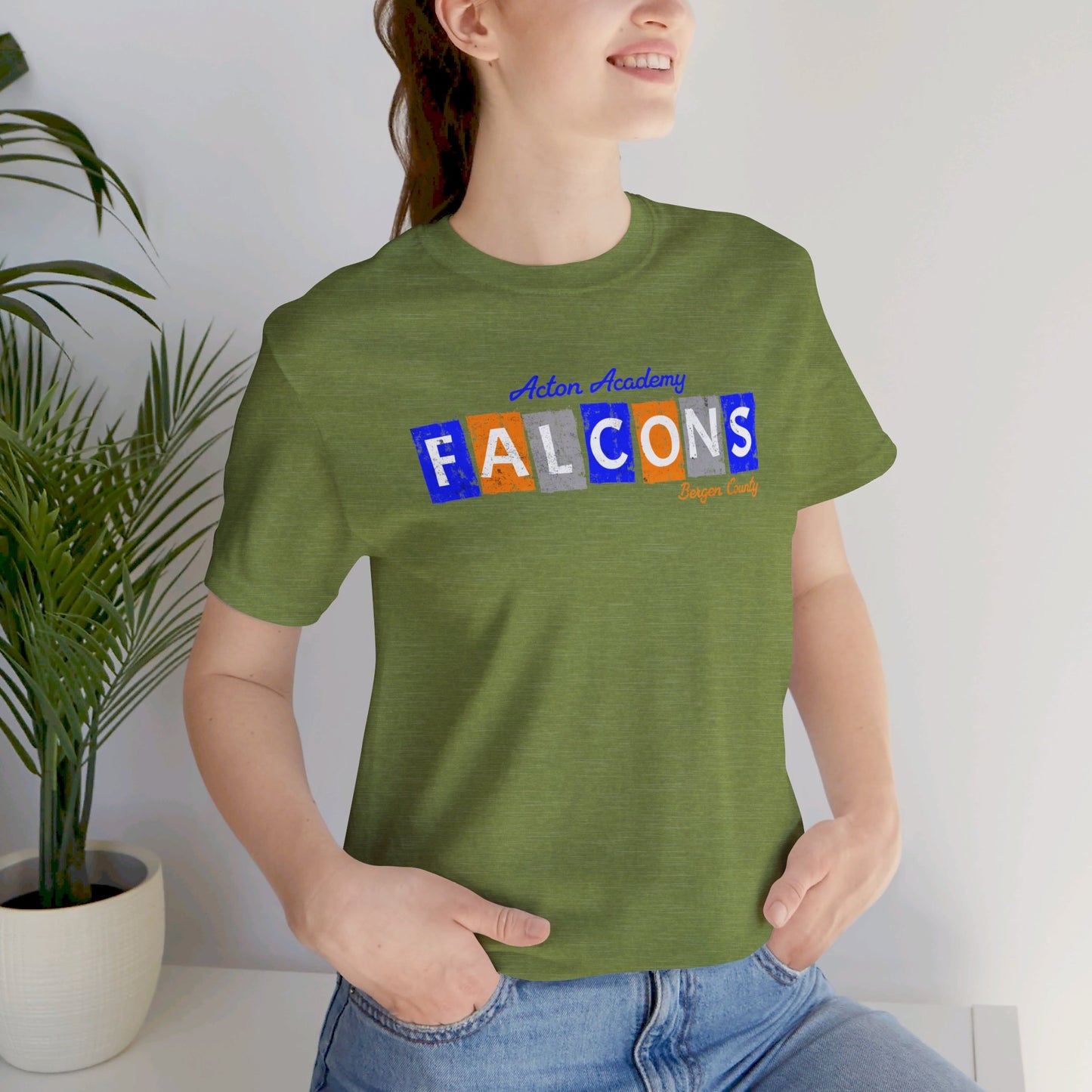 Acton Falcons Bergen Orange Block Unisex Jersey Short Sleeve Tee