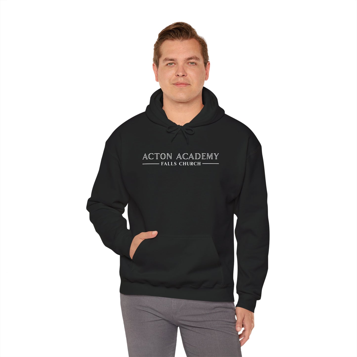 Acton Academy Falls Church White Logo Unisex Hoodie