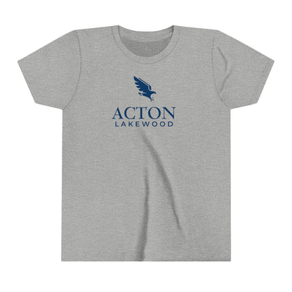 Acton Lakewood with blue logo Youth Short Sleeve Tee