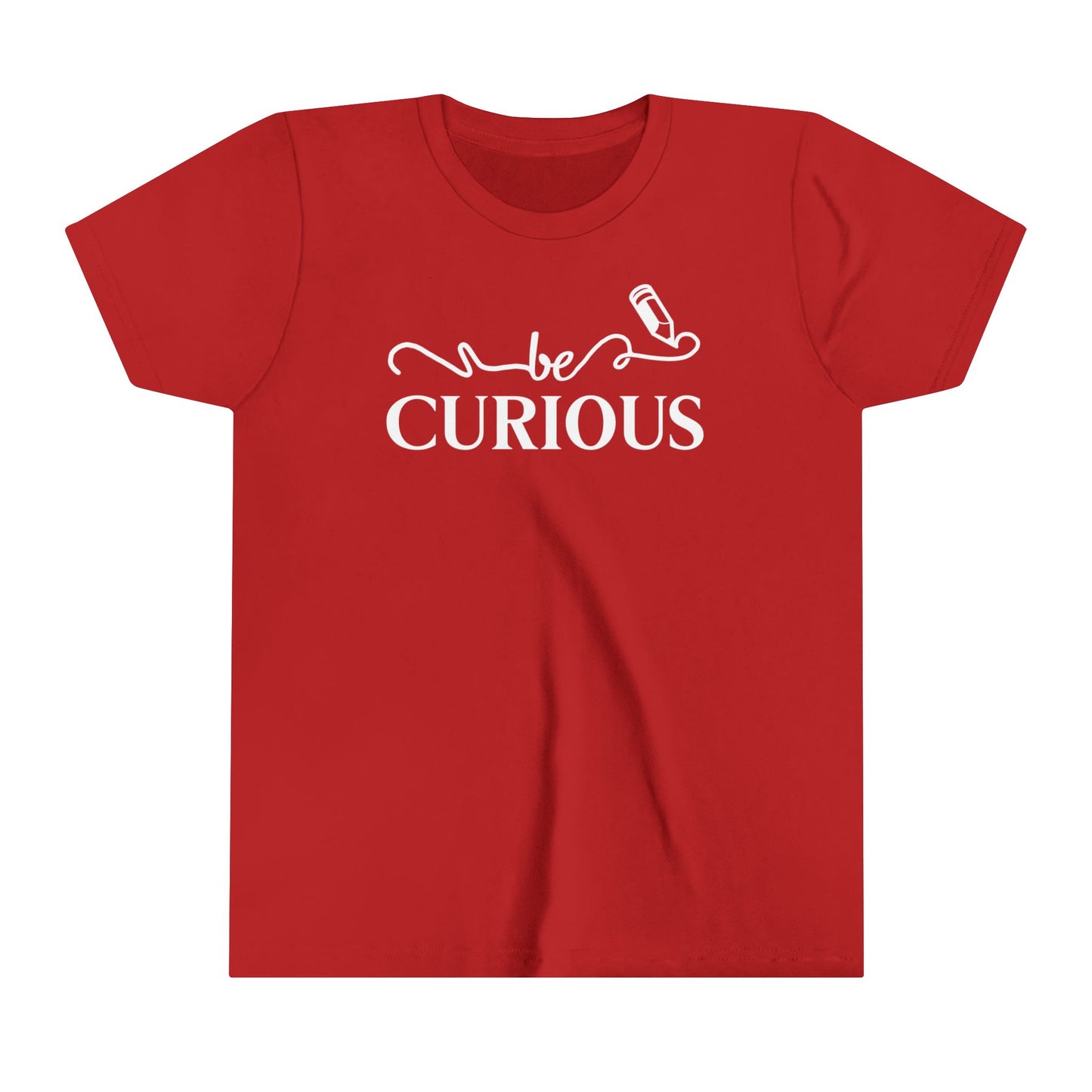 Be Curious with Madison West on back Youth Short Sleeve Tee