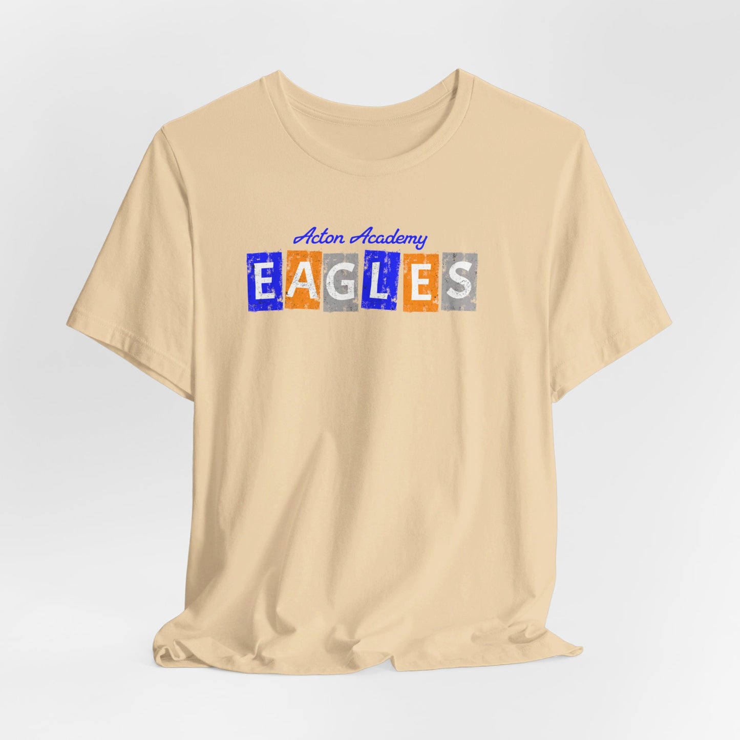 Acton Eagles Block letters Orange Unisex Jersey Short Sleeve Tee