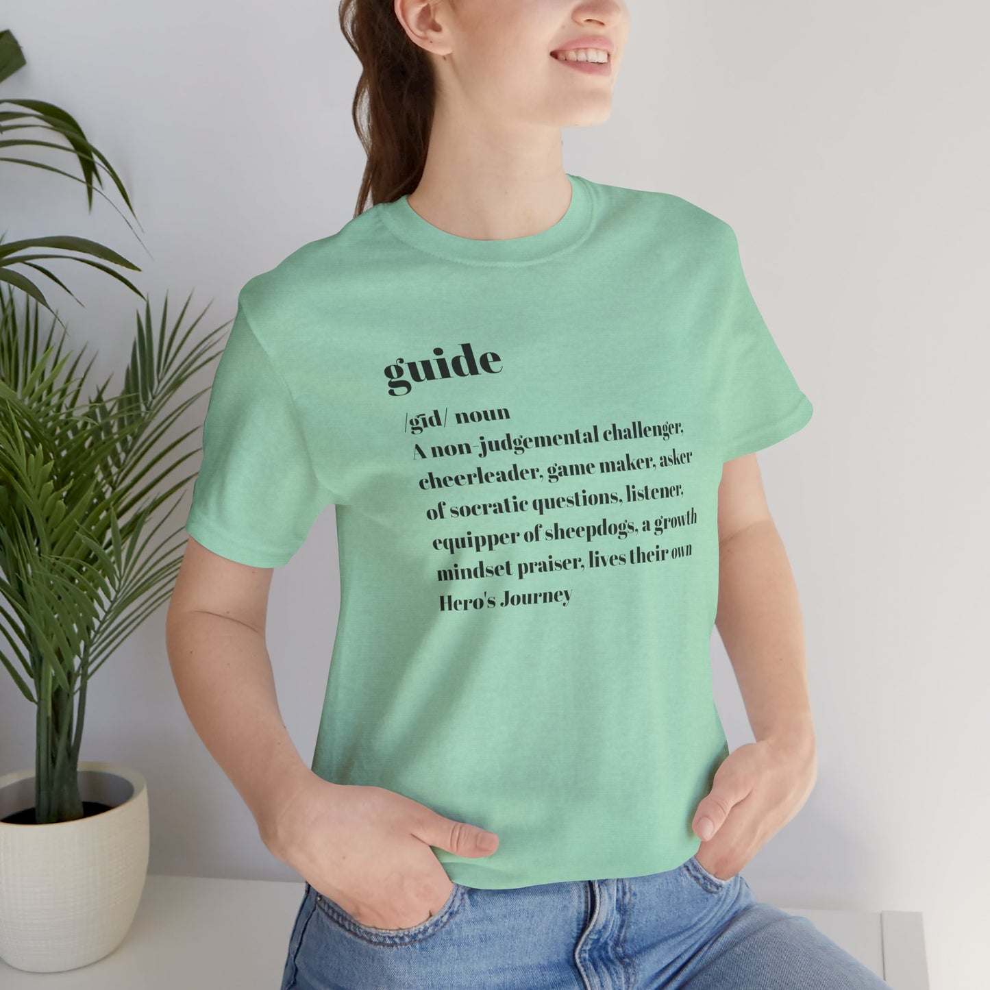 Guide definition with Falls Church on back Jersey Short Sleeve Tee