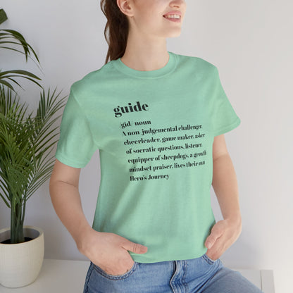 Guide definition with Falls Church on back Jersey Short Sleeve Tee