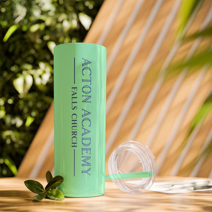 Acton Academy Falls Church Skinny Tumbler with Straw, 20oz