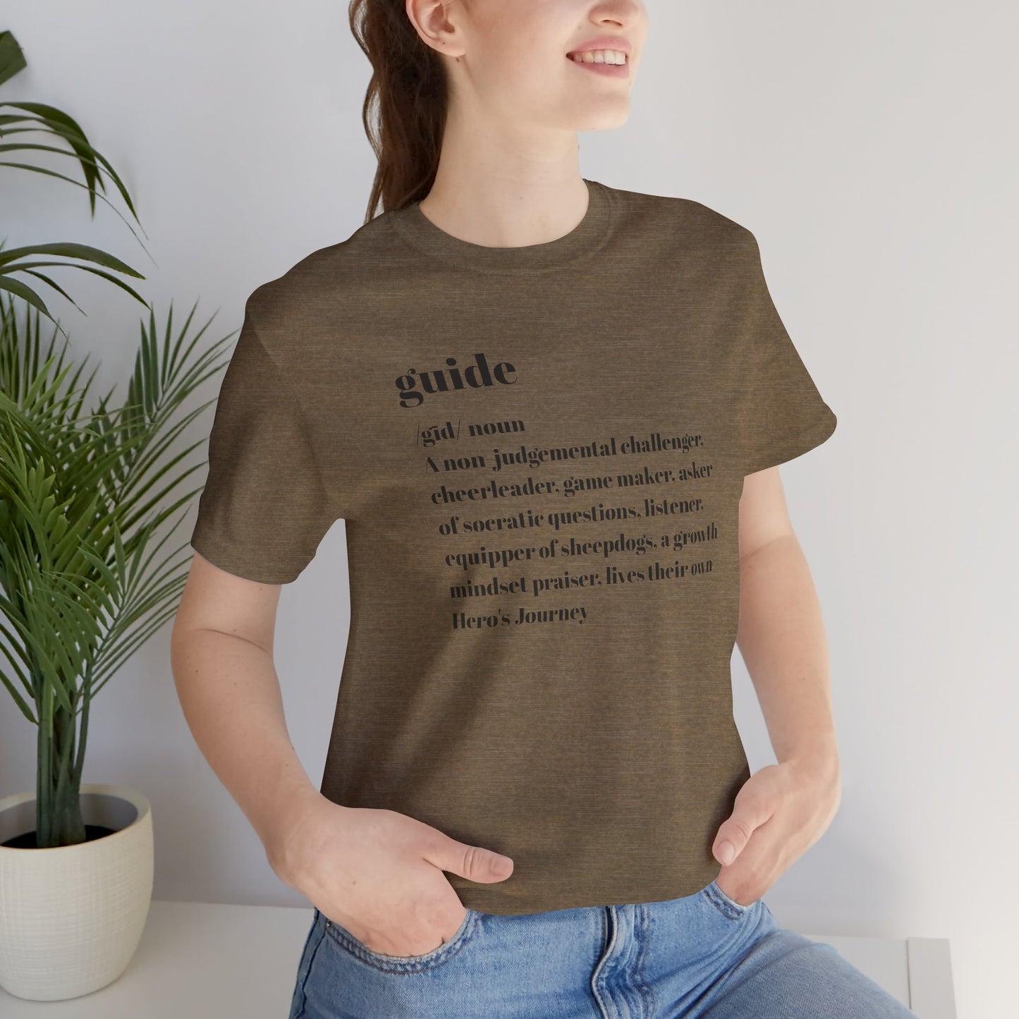 Guide definition with Falls Church on back Jersey Short Sleeve Tee