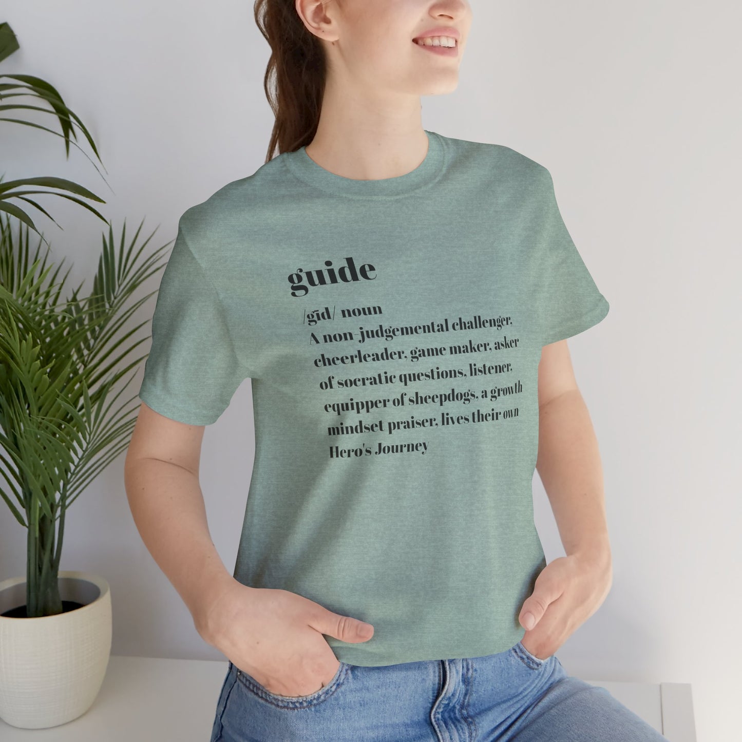 Guide definition with Falls Church on back Jersey Short Sleeve Tee