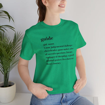 Guide definition with Falls Church on back Jersey Short Sleeve Tee