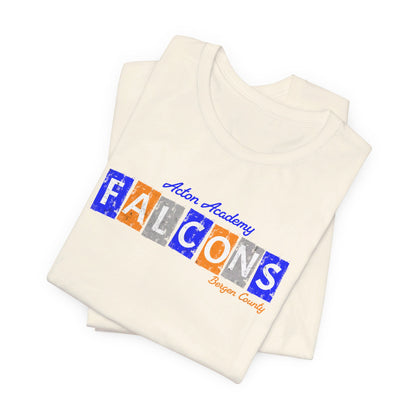 Acton Falcons Bergen Orange Block Unisex Jersey Short Sleeve Tee