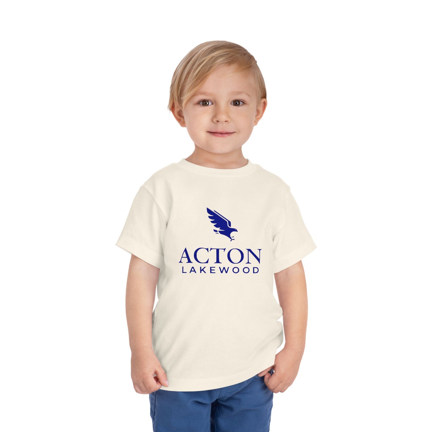 Acton Lakewood with Blue Logo Toddler Short Sleeve Tee