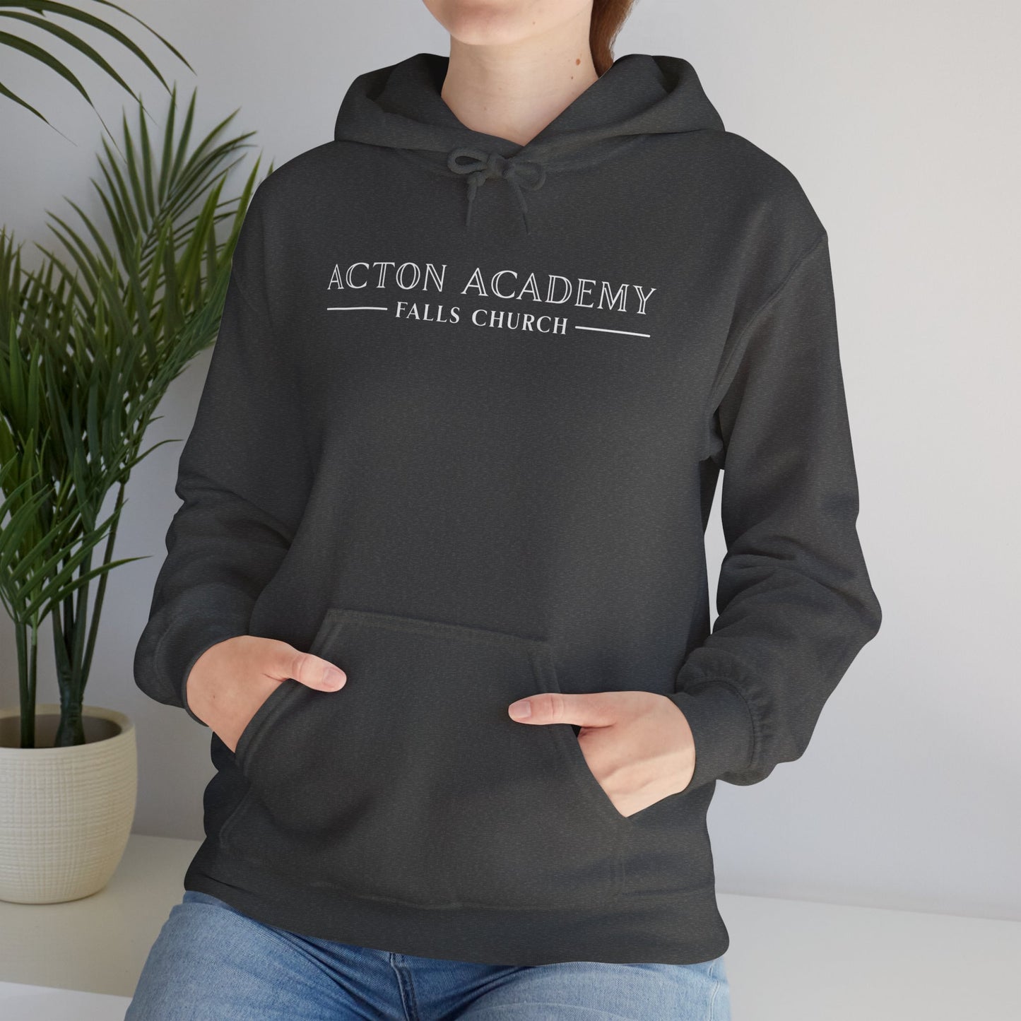 Acton Academy Falls Church White Logo Unisex Hoodie
