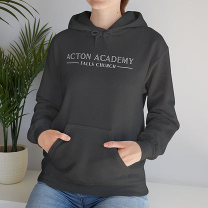 Acton Academy Falls Church White Logo Unisex Hoodie