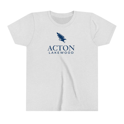 Acton Lakewood with blue logo Youth Short Sleeve Tee