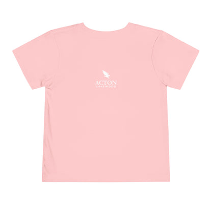 Be Curious with Acton Lakewood on Back Toddler Short Sleeve Tee