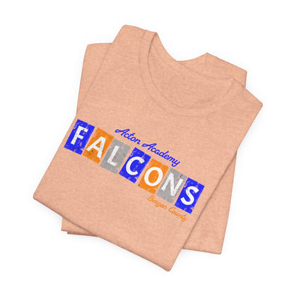 Acton Falcons Bergen Orange Block Unisex Jersey Short Sleeve Tee