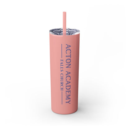 Acton Academy Falls Church Skinny Tumbler with Straw, 20oz