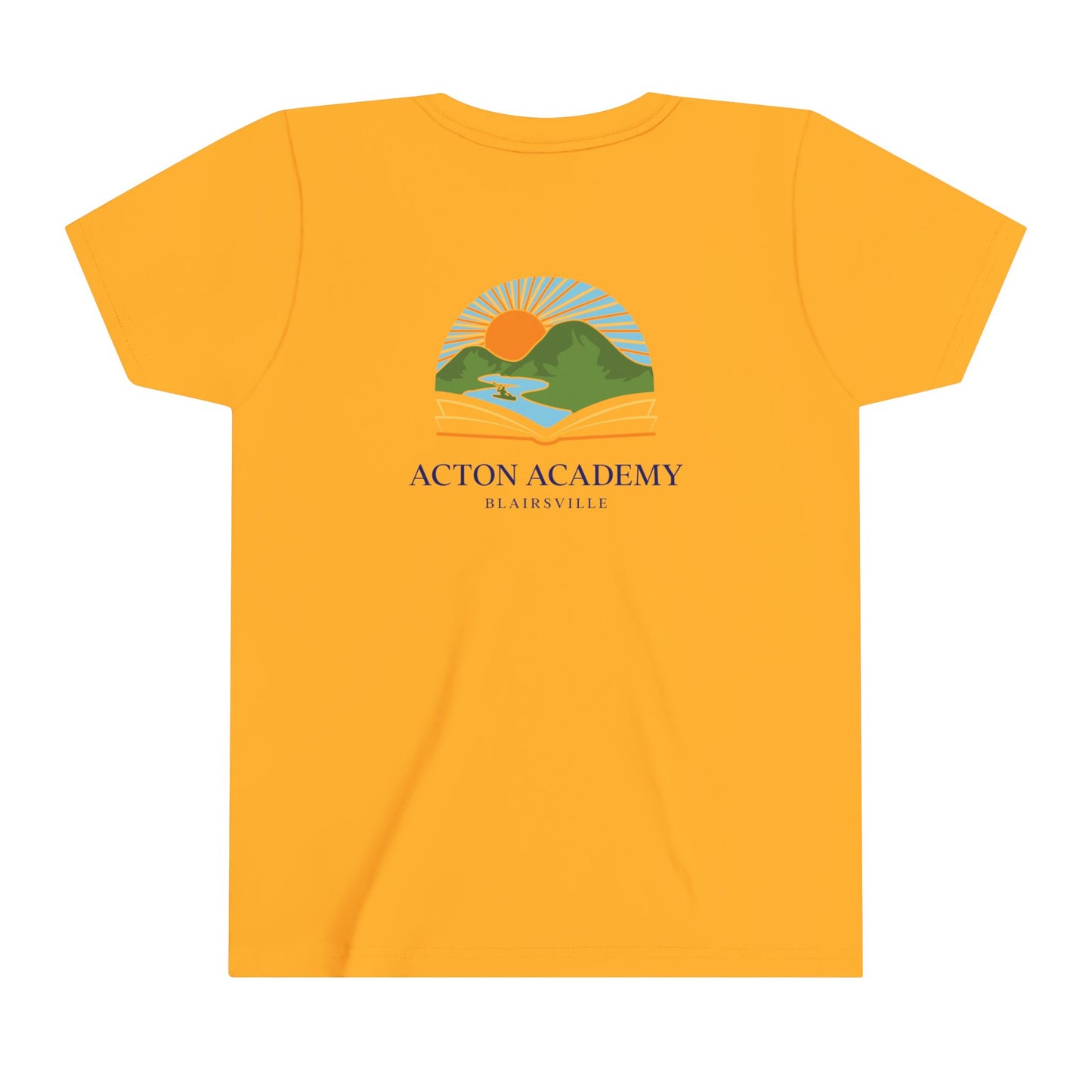 Be Curious with Blairsville logo Youth Short Sleeve Tee