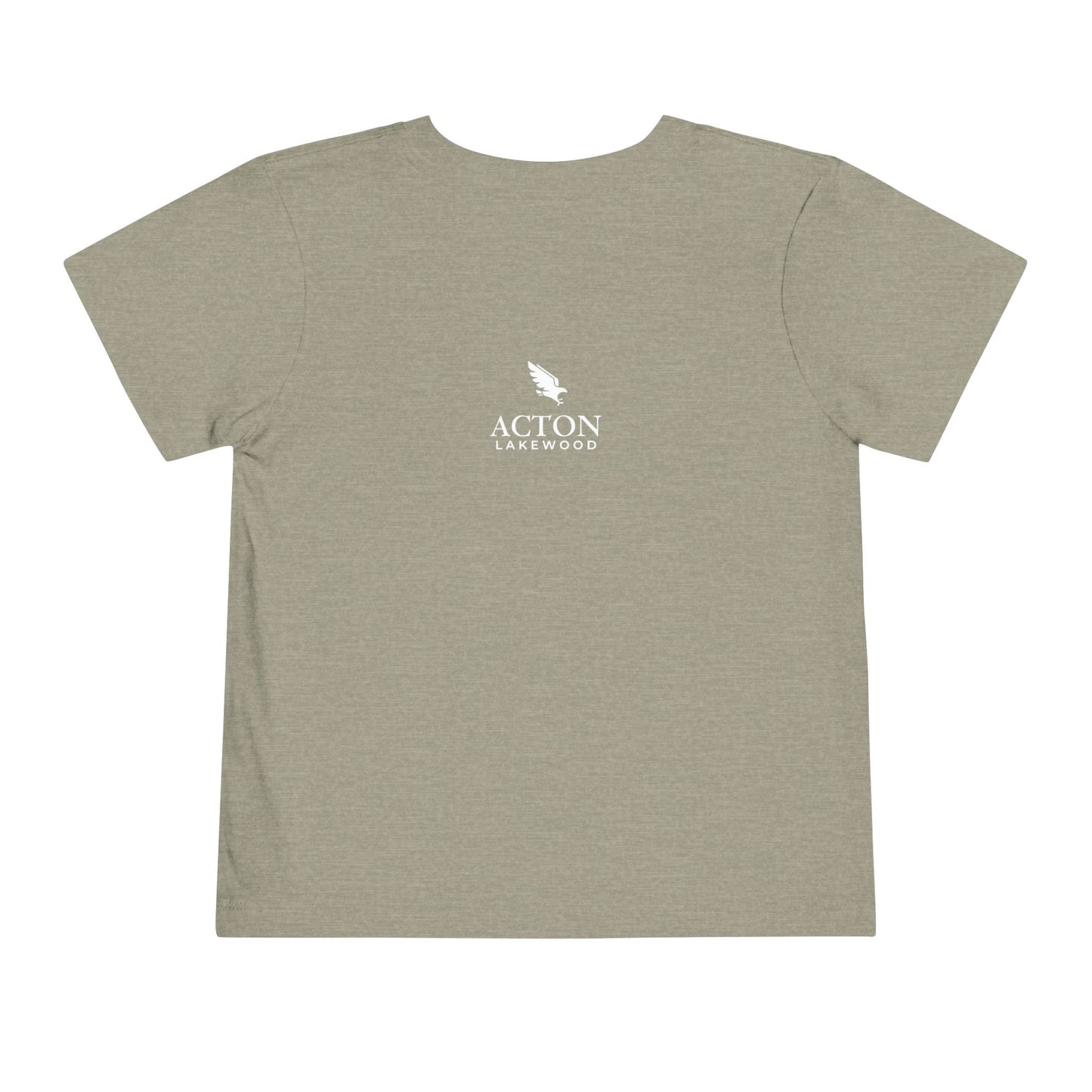 Be Curious with Acton Lakewood on Back Toddler Short Sleeve Tee