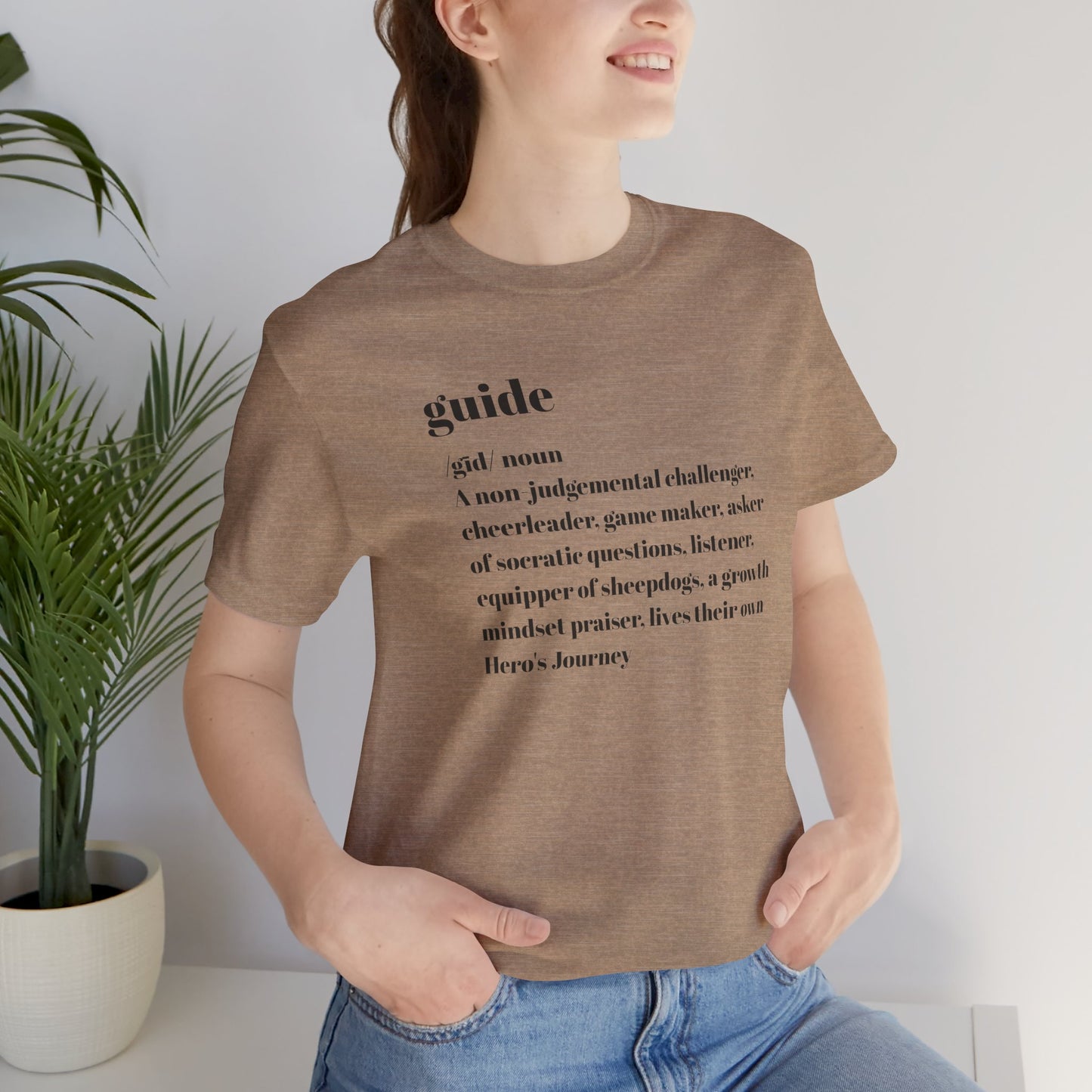 Guide definition with Falls Church on back Jersey Short Sleeve Tee