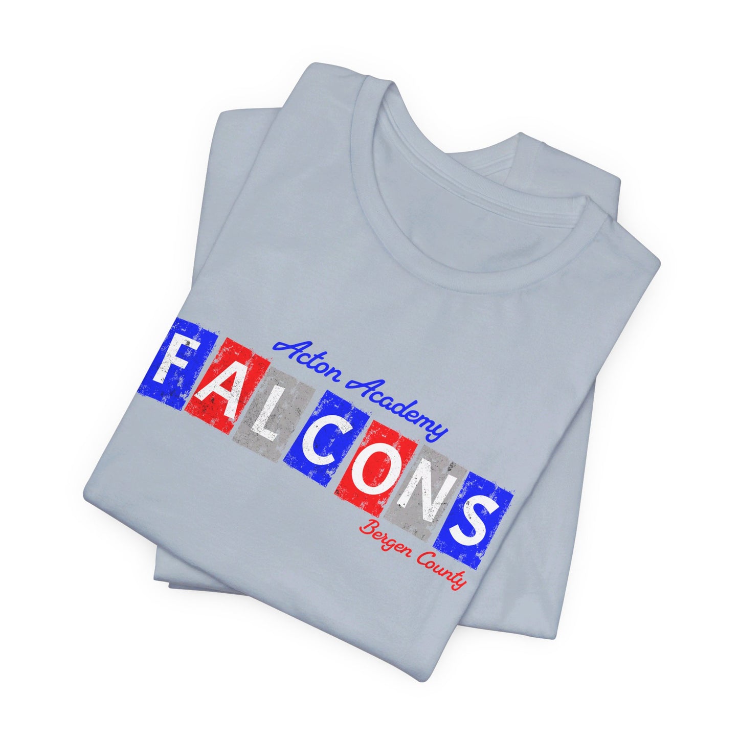 Acton Falcons Bergen Red Block Unisex Jersey Short Sleeve Tee