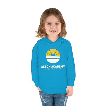 Acton Academy Madison West White Toddler Pullover Fleece Hoodie