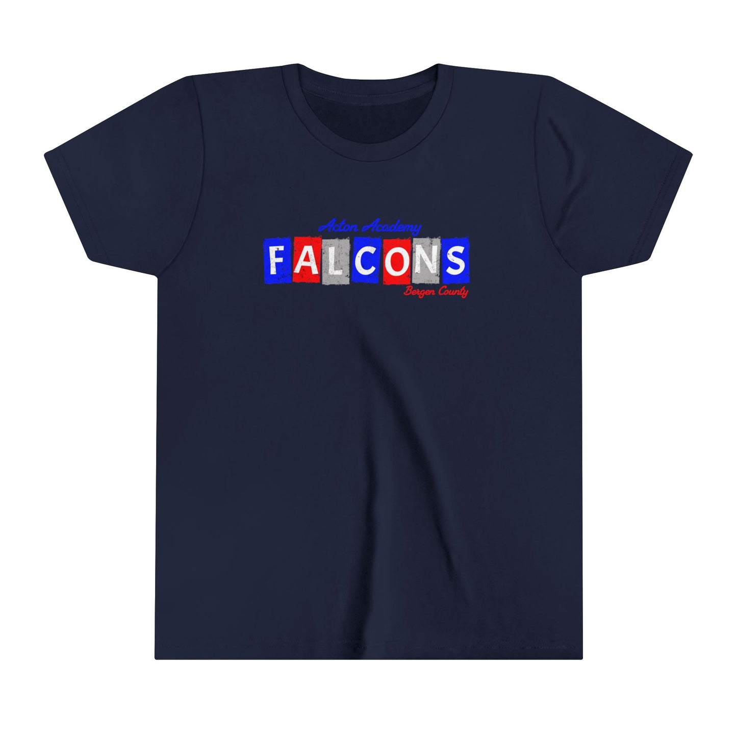 Acton Falcons Red Block Youth Short Sleeve Tee