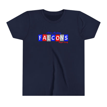 Acton Falcons Red Block Youth Short Sleeve Tee