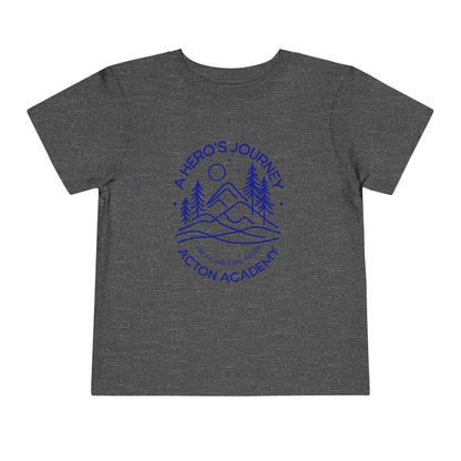 Hero's Journey Line Drawing with Acton Lakewood on back Toddler Short Sleeve Tee