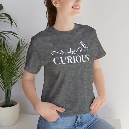 Be Curious with Acton Lakewood on back Unisex Jersey Short Sleeve Tee