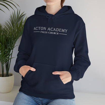 Acton Academy Falls Church White Logo Unisex Hoodie