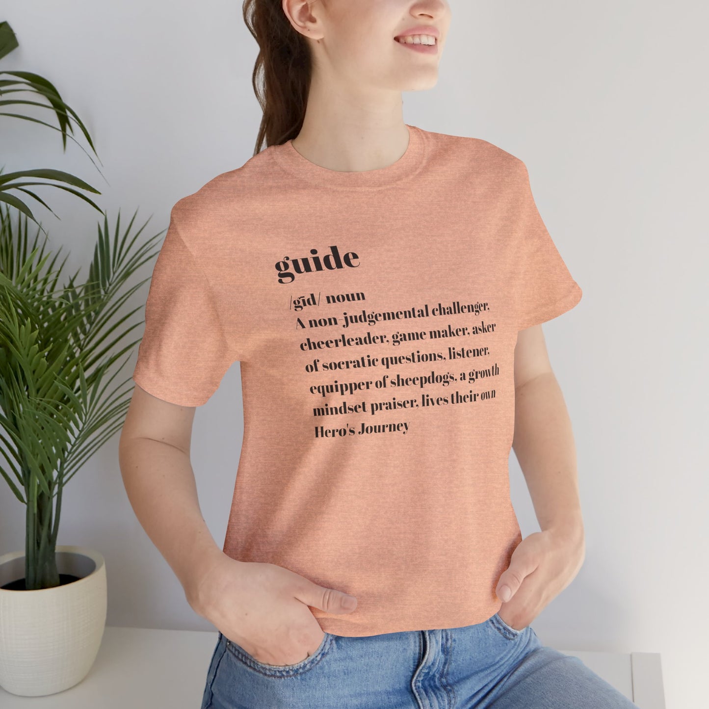Guide definition with Falls Church on back Jersey Short Sleeve Tee
